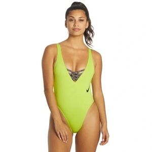 Nike Lime Green Women's One Piece Swimsuit